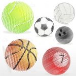 Various Sports Balls Graphic Set